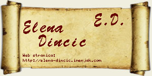 Elena Dinčić vizit kartica